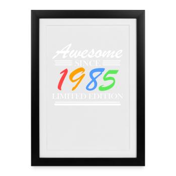1985 - Né en 1985 - Fantastique depuis 1985 - Affiche encadrée (27 × 37 cm) - noir - Devant