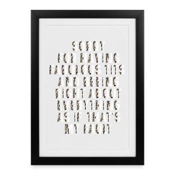 Désolé je suis fabuleux - Affiche encadrée (27 × 37 cm) - noir - Devant