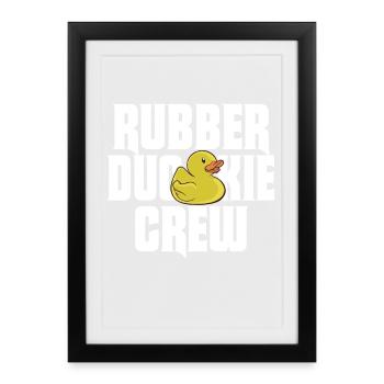 Canard en caoutchouc Équipage de canard en caoutchouc - Affiche encadrée (27 × 37 cm) - noir - Devant