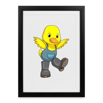 Ferme des éleveurs de canards - Affiche encadrée (27 × 37 cm) - noir - Devant