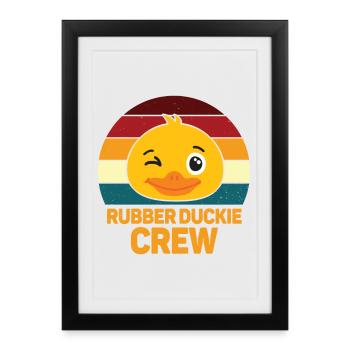 Canard en caoutchouc Équipage de canard en caoutchouc - Affiche encadrée (27 × 37 cm) - noir - Devant
