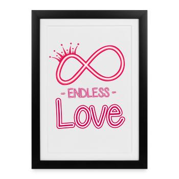 symbole de l’amour éternel - Affiche encadrée (27 × 37 cm) - noir - Devant