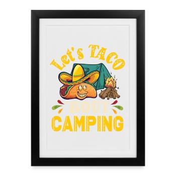Tacos about Camping Funny Glamping - Framed poster (27 × 37 cm) - black - Front
