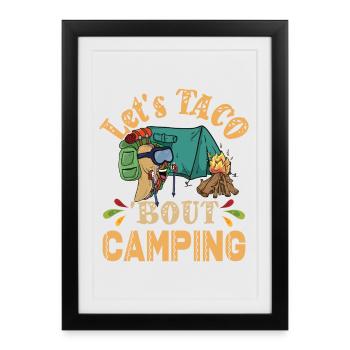 Tacos about Camping Funny Glamping - Framed poster (27 × 37 cm) - black - Front