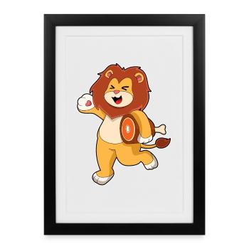 Viande de lion - Affiche encadrée (27 × 37 cm) - noir - Devant