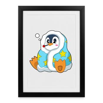 Thermomètre clinique Penguin - Affiche encadrée (27 × 37 cm) - noir - Devant