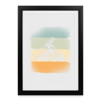 Quad VTT Tout-terrain Quad Riders - Affiche encadrée (27 × 37 cm) - noir - Devant