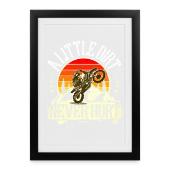 Motocross - Affiche encadrée (27 × 37 cm) - noir - Devant