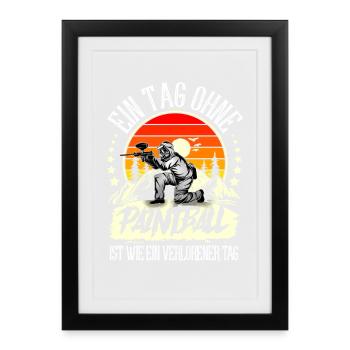 Paintball - Gerahmtes Poster (27 × 37 cm) - Schwarz - Vorne