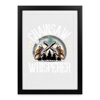 Bûcheron - Affiche encadrée (27 × 37 cm) - noir - Devant