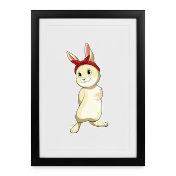 Nœud en poil de lapin - Affiche encadrée (27 × 37 cm) - noir - Devant