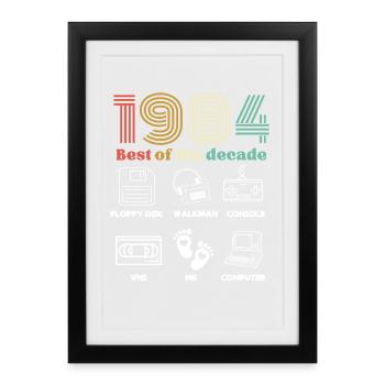 Best of the Decade 1984 - Framed poster (27 × 37 cm) - black - Front