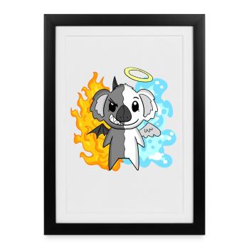 Koala - Angels and Devils - Framed poster (27 × 37 cm) - black - Front