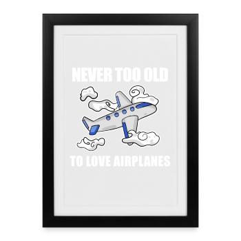 Airplane Airplane Pilot Gift - Framed poster (27 × 37 cm) - black - Front
