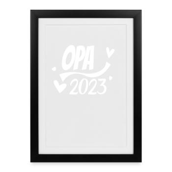 Opa 2023 - Gerahmtes Poster (27 × 37 cm) - Schwarz - Vorne