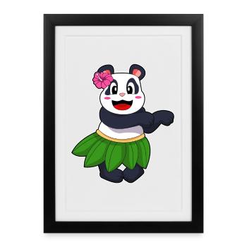 Panda Ballerina Ballet Dance - Framed poster (27 × 37 cm) - black - Front