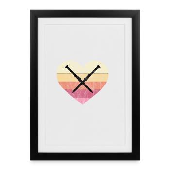 Clarinetist loves to play the clarinet in the orchestra - Framed poster (27 × 37 cm) - black - Front