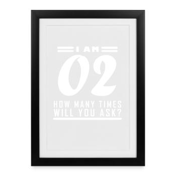 Je suis 2 – 2ème cadeau d’anniversaire - Affiche encadrée (27 × 37 cm) - noir - Devant