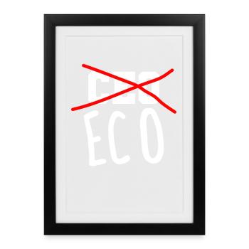 not CEO more ECO environmental awareness - Framed poster (27 × 37 cm) - black - Front