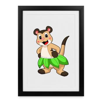Ballerina Danse Ballérine de Suricate - Affiche encadrée (27 × 37 cm) - noir - Devant