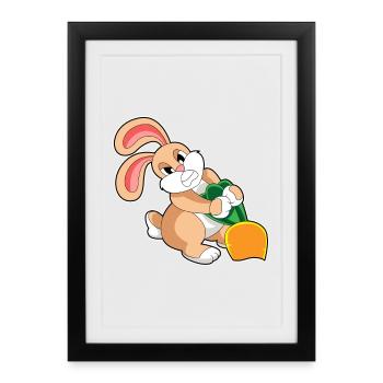 Rabbit Carrot - Framed poster (27 × 37 cm) - black - Front