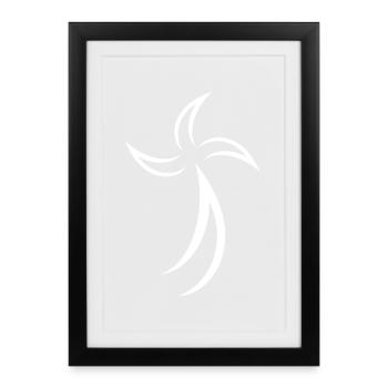 Hermine Celtic Bretagne - Affiche encadrée (27 × 37 cm) - noir - Devant