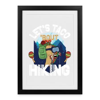 Randonnée Let’s Taco' Bout - Affiche encadrée (27 × 37 cm) - noir - Devant