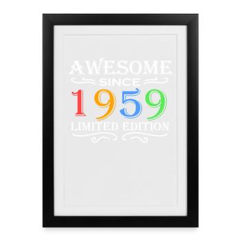1959 - Born 1959 - Framed poster (27 × 37 cm) - black - Front
