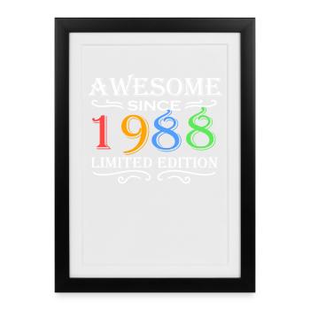 1988 - Born 1988 - Framed poster (27 × 37 cm) - black - Front