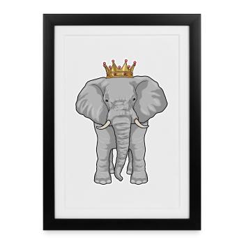 Elephant Crown - Framed poster (27 × 37 cm) - black - Front
