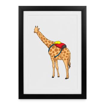 École de sac à dos des élèves Girafes - Affiche encadrée (27 × 37 cm) - noir - Devant