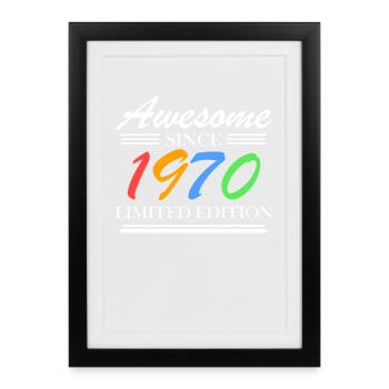 1970 - Fantastique depuis 1970 - Né en 1970 - Affiche encadrée (27 × 37 cm) - noir - Devant