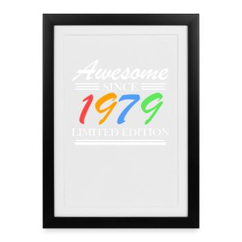 1979 - Fantastique depuis 1979 - Né en 1979 - Affiche encadrée (27 × 37 cm) - noir - Devant