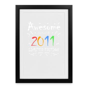 2011 - Fantastic since 2011 - Vintage 2011 - Framed poster (27 × 37 cm) - black - Front