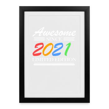 2021 - Fantastique depuis 2021 - Millésime 2021 - Affiche encadrée (27 × 37 cm) - noir - Devant