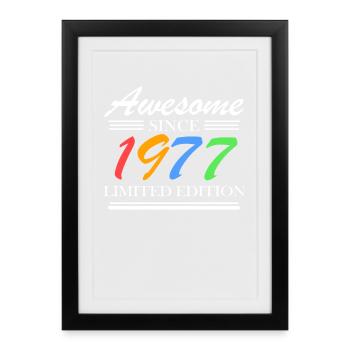 1977 - Fantastic since 1977 - Born in 1977 - Framed poster (27 × 37 cm) - black - Front