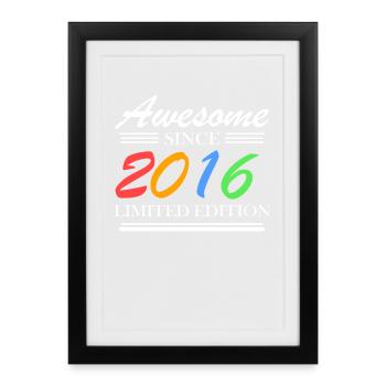 2016 - Fantastique depuis 2016 - Millésime 2016 - Affiche encadrée (27 × 37 cm) - noir - Devant