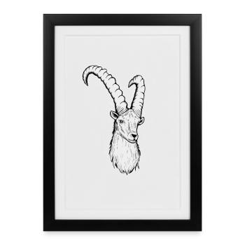 Cadeau du signe du zodiaque Capricorne - Affiche encadrée (27 × 37 cm) - noir - Devant
