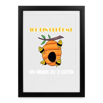 Imker - Gerahmtes Poster (27 × 37 cm) - Schwarz - Vorne