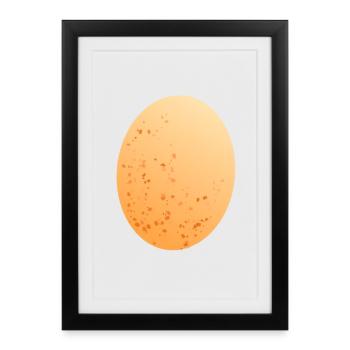 Egg chicken egg - Framed poster (27 × 37 cm) - black - Front