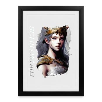 Schildmaid Manga Artwork - Framed poster (27 × 37 cm) - black - Front