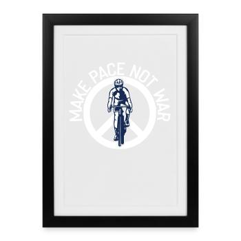 Speed up instead of war triathlete - Framed poster (27 × 37 cm) - black - Front