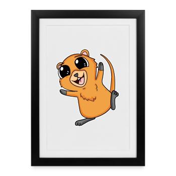 Quokka - Affiche encadrée (27 × 37 cm) - noir - Devant