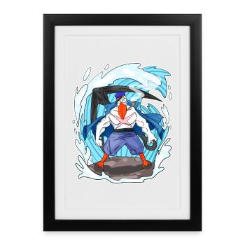 Gull - Framed poster (27 × 37 cm) - black - Front