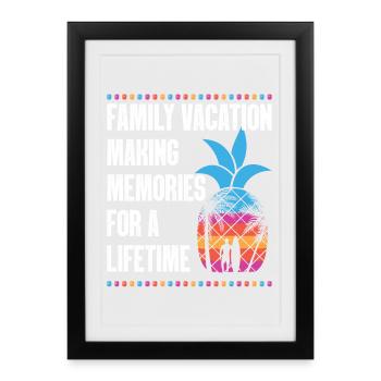 Family Vacation Making Memories Lifetime - Framed poster (27 × 37 cm) - black - Front