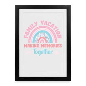Family Vacation Making Memories Lifetime - Framed poster (27 × 37 cm) - black - Front