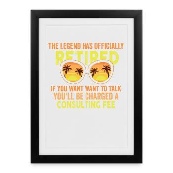 La légende est officiellement retirée - Affiche encadrée (27 × 37 cm) - noir - Devant