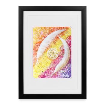 Plumes d’ange de l’âme - Sonja Ariel von Staden - Affiche encadrée (27 × 37 cm) - noir - Devant