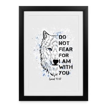 Religious quotation Bible verse - Framed poster (27 × 37 cm) - black - Front