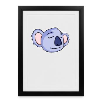 Koala Head Koalas - Framed poster (27 × 37 cm) - black - Front